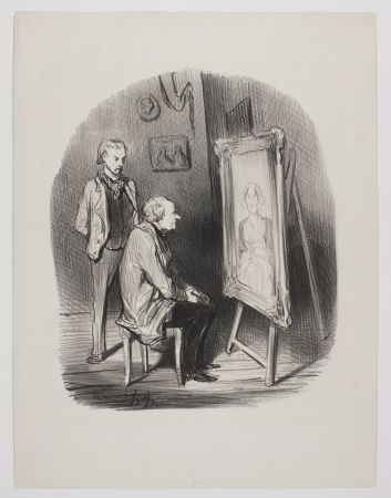 リトグラフ Daumier - Oui, C’est bien feue ma femme! ...Seulement je trouve que vous l'avez trop flattée!....