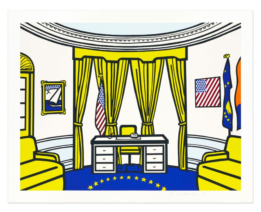 シルクスクリーン Lichtenstein - Oval Office, 1992