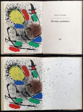 挿絵入り本 Miró - P. Torreilles : ERRANTES GRAMINÉES. Lithographie originale signée (1971)