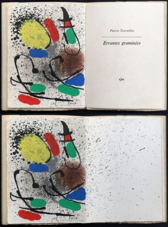 挿絵入り本 Miró - P. Torreilles : ERRANTES GRAMINÉES.Une lithographie originale signée (1971)