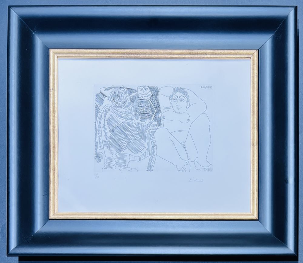 彫版 Picasso - Pablo Picasso ( 1881 – 1973 ) – hand-signed etching on wove paper - 1968