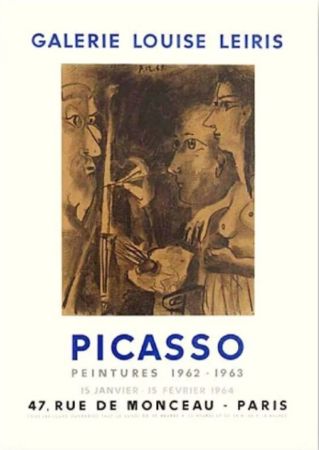 リトグラフ Picasso - Pablo Picasso, Galerie Louise Leiris Exhibition Poster, 1962/1963, Lithograph on Vellum Paper