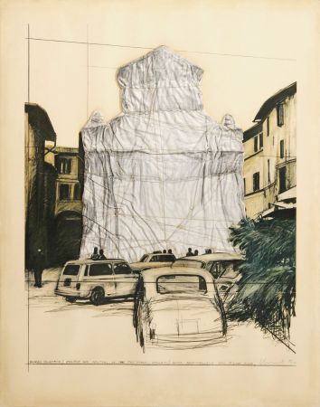 多数の Christo - Packed fountain, Spoleto