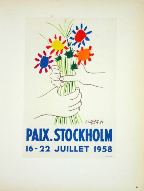 リトグラフ Picasso (After) - Paix  Stockhlom