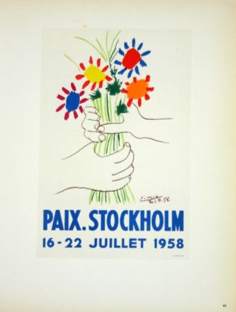 リトグラフ Picasso (After) - Paix  Stockhlom