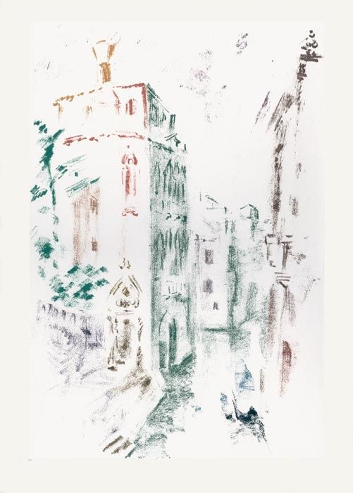 リトグラフ Masson - Palais et canal (Voyage à Venise)