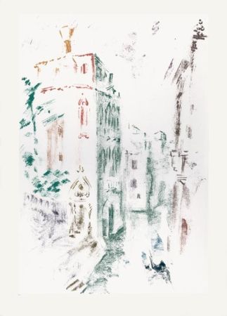 リトグラフ Masson - Palais et canal (Voyage à Venise)