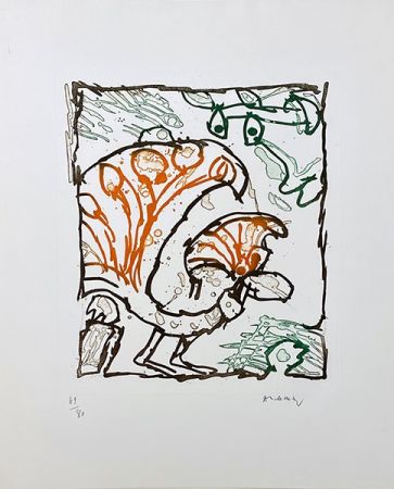 彫版 Alechinsky - Paon