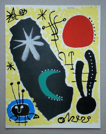 ステンシル Miró - Papier collé, 1955