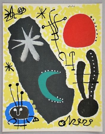 ステンシル Miró - Papier collé, 1955