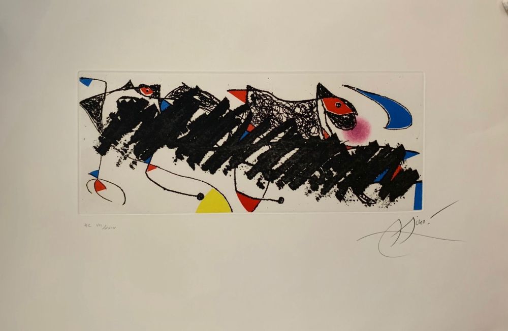 エッチングと　アクチアント Miró - Par dessus la haie