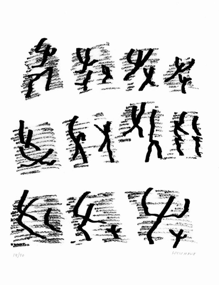 リトグラフ Michaux - Par la voie des rythmes