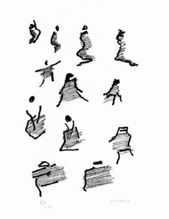 リトグラフ Michaux - Par la voie des rythmes