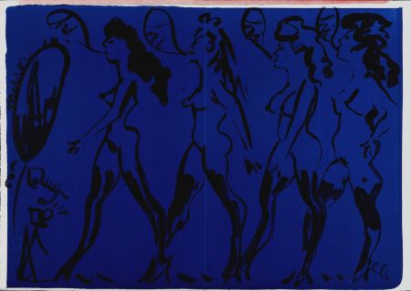 リトグラフ Oldenburg - Parade of Women, 1964 - Hand-Signed!