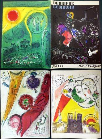 挿絵入り本 Chagall - PARIS FANTASTIQUE. Derrière Le Miroir 66-67-68 (1954)