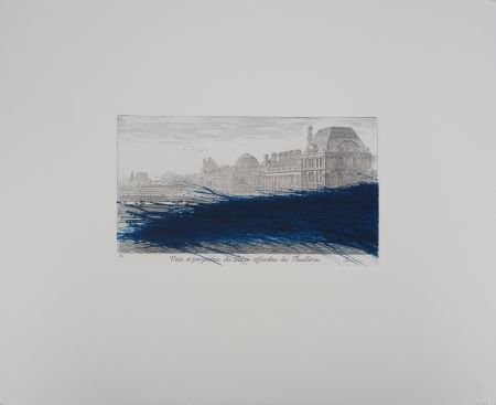 彫版 Rainer - Paris, Hommage au Louvre en bleu