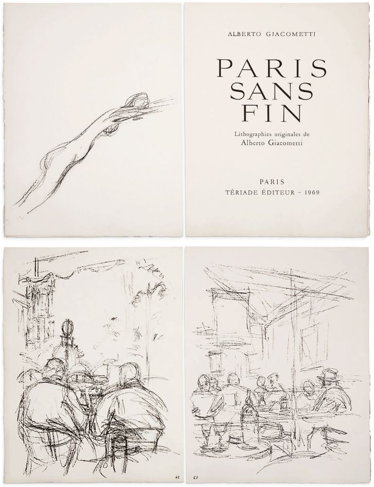 挿絵入り本 Giacometti - PARIS SANS FIN. 150 lithographies originales (1969)