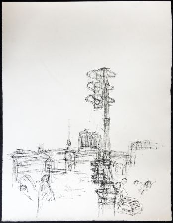 リトグラフ Giacometti - Paris Sans Fin. 75ème planche (1961). 1964. Tirage à part à 20 ex.