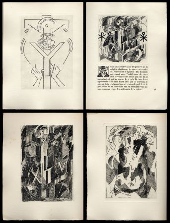 挿絵入り本 Gleizes - Pascal: PENSÉES sur l'Homme et Dieu. 57 gravures originales d'Albert Gleizes (1950).