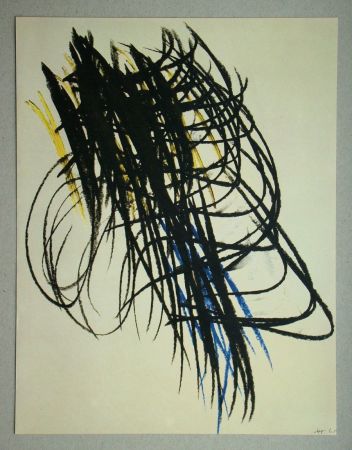 リトグラフ Hartung - Pastel, 1961