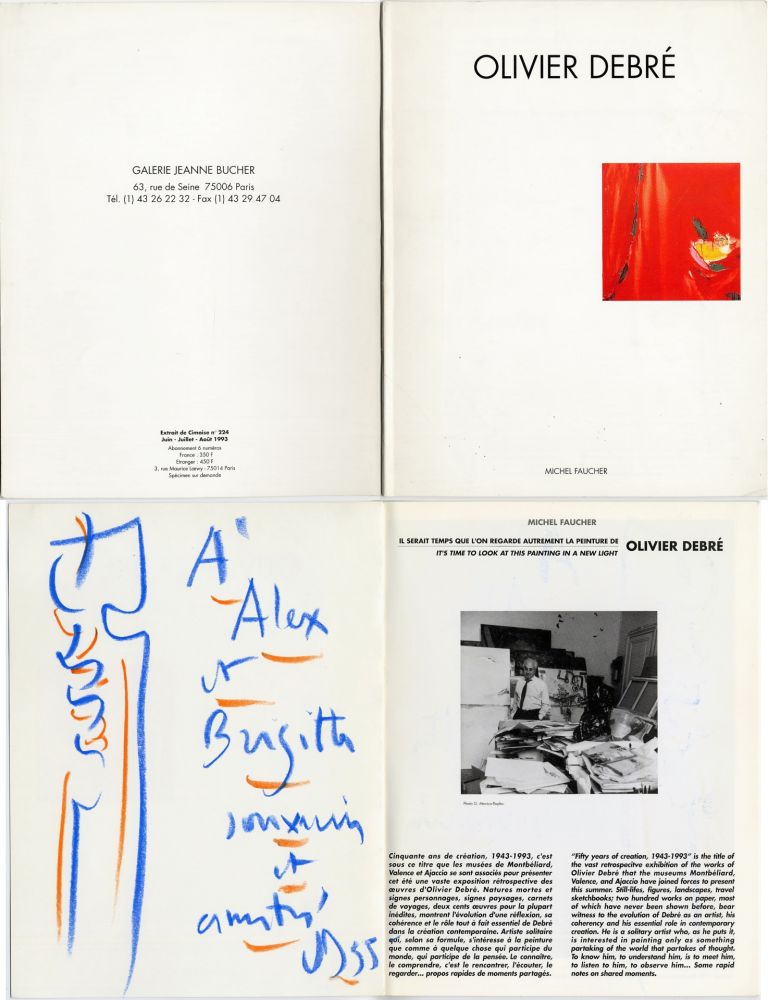 技術的なありません Debré - Pastel original sur un catalogue d'exposition (1993)