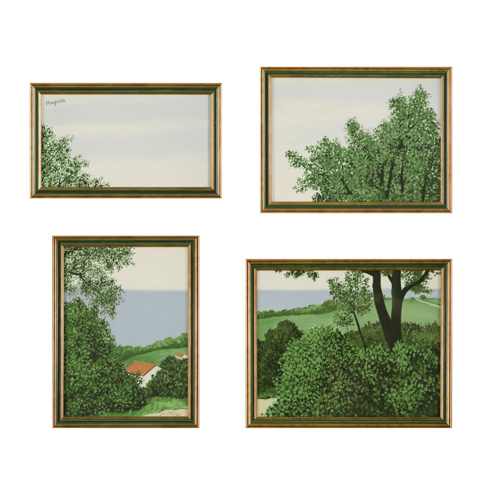 リトグラフ Magritte - Paysage ou Profondeur de la Terre