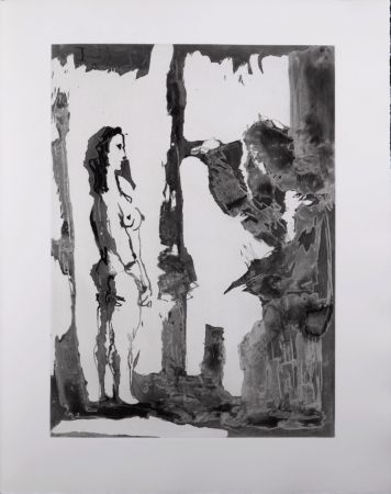 アクチアント Picasso - Peintre et modèle aux cheveux longs, 1966 - A fantastic original etching (Aquatint) by the Master!