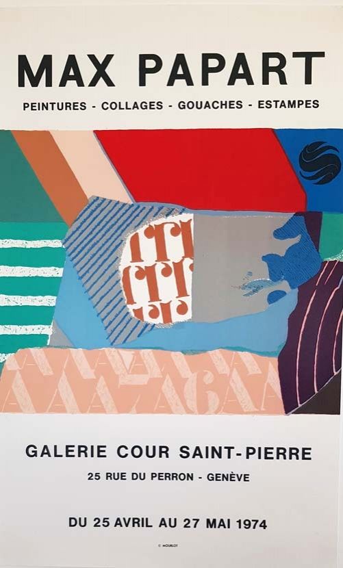 リトグラフ Papart - Peintures Collages  Gouaches  Estampes Galerie Cour St Pierre