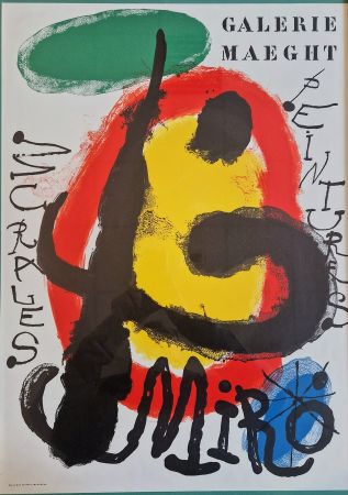 掲示 Miró - Peintures murales