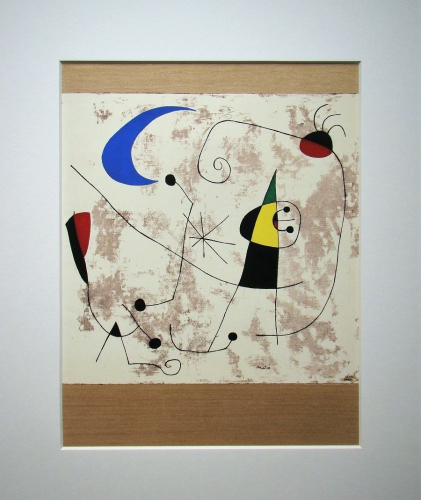 ステンシル Miró - Personnage dans la nuit