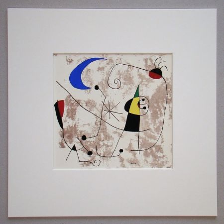 ステンシル Miró - Personnage dans la nuit