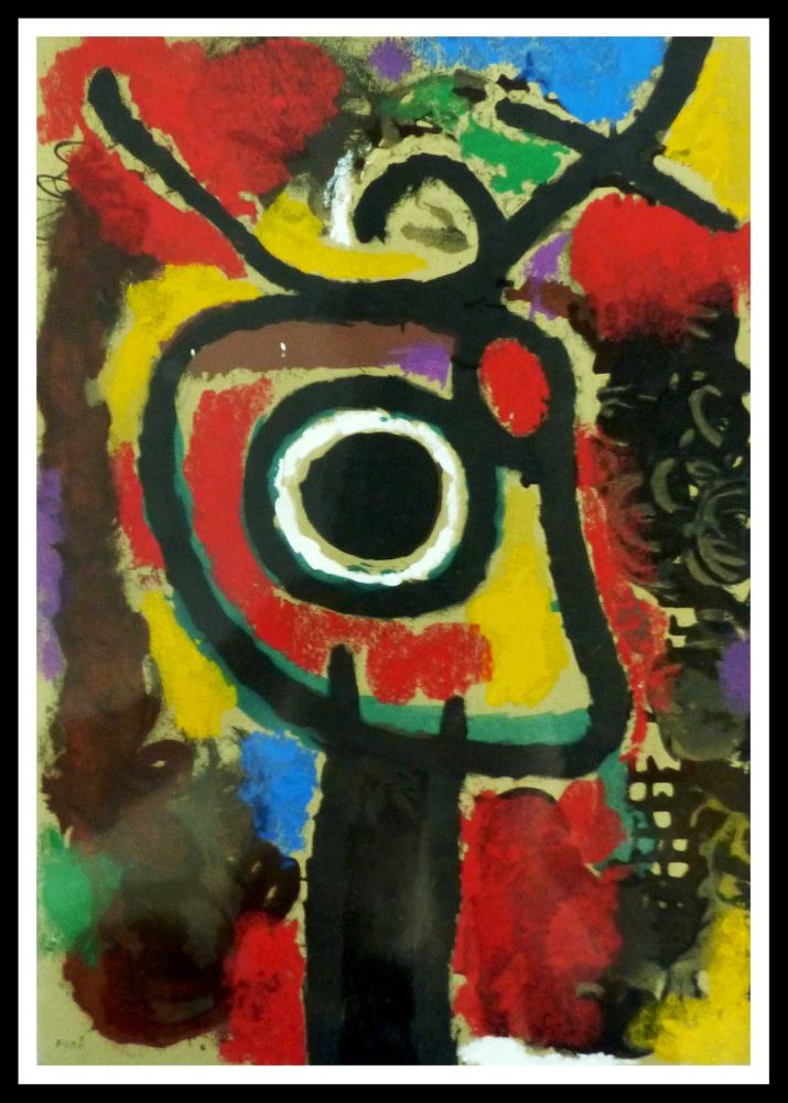 ステンシル Miró (After) - PERSONNAGE ET OISEAU
