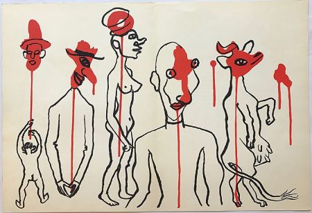リトグラフ Calder - Personnages I (1966)