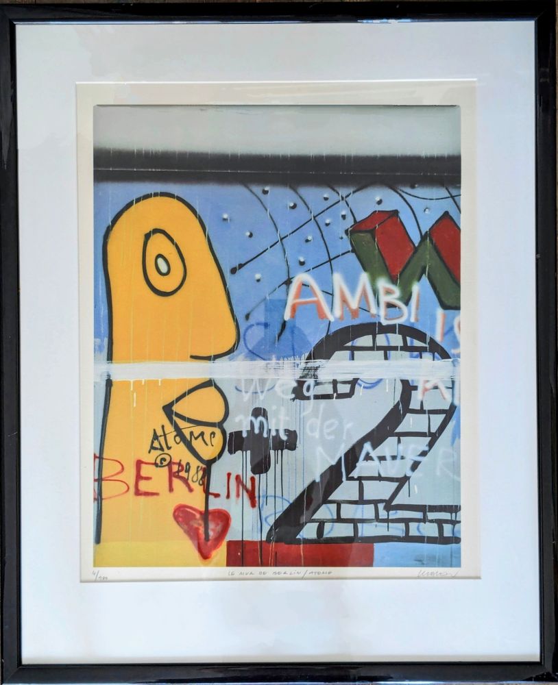 リトグラフ Klasen - Peter Klasen  - The Berlin Wall / Le Mur de Berlin / Atome (circa 1980), Hand-Signed Original Lithograph