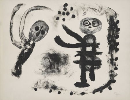 リトグラフ Miró - Petite Fille au Bois