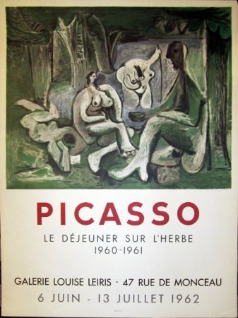 リトグラフ Picasso - Picasso, Le Dejeuner sur L'Herbe, Galerie Louise Leiris