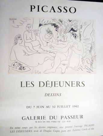 リトグラフ Picasso - PIcasso, Les Dejeuners, Dessins, Galerie Du Passeur