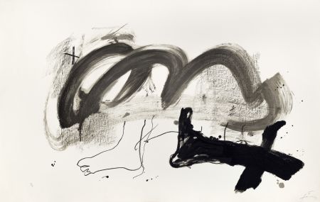 リトグラフ Tàpies - Pied blanc et noir 
