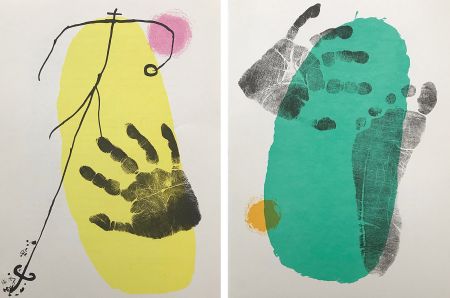 リトグラフ Miró - Pieds et Mains (Paire)