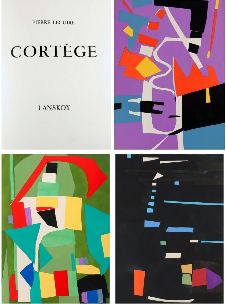 挿絵入り本 Lanskoy - Pierre Lecuire : CORTÈGE. 24 pochoirs (ex. de tête avec suite complète) 1959.