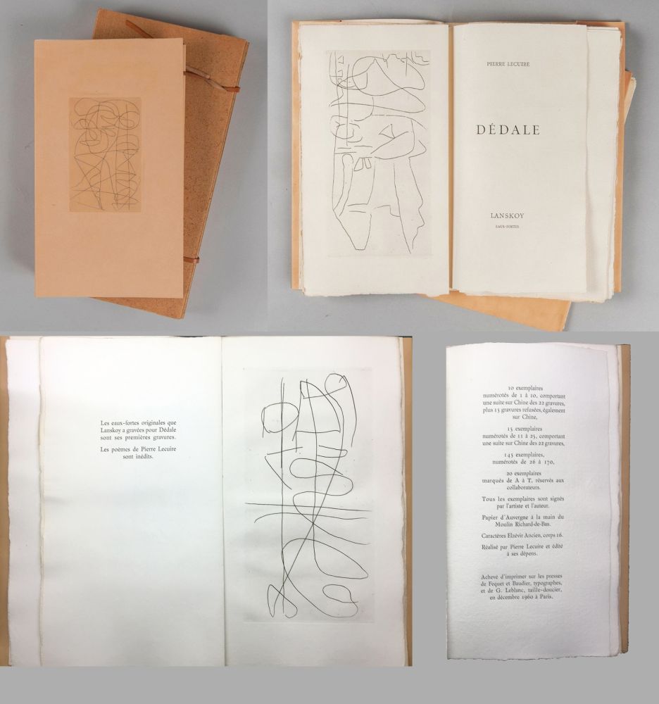 挿絵入り本 Lanskoy - Pierre Lecuire : DÉDALE. Lanskoy eaux-fortes. Exemplaire avec suite des gravures (1960)