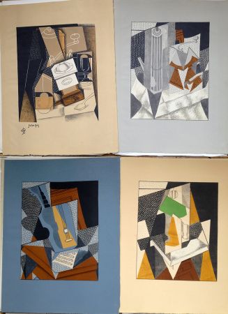 挿絵入り本 Gris  - Pierre Reverdy : AU SOLEIL DU PLAFOND. 11 LITHOGRAPHIES COULEURS (1955).