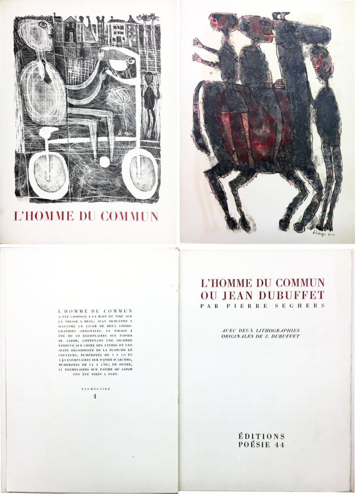挿絵入り本 Dubuffet - Pierre Seghers : L'HOMME DU COMMUN ou Jean Dubuffet (1944)