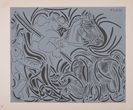 リノリウム彫版 Picasso - Pique, 1962