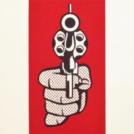 シルクスクリーン Lichtenstein - Pistol (Corlett 237)