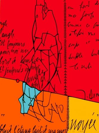 リトグラフ Adami - Placard Derrida