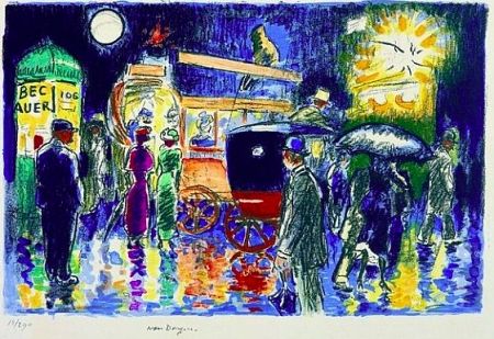 リトグラフ Van Dongen - Place Pigalle by Night