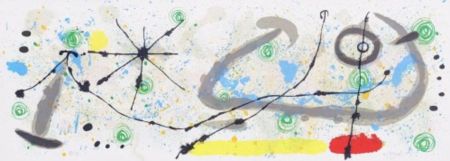 リトグラフ Miró - Plate 8, from Lézard aux plumes d'or