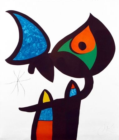 エッチングと　アクチアント Miró - Plate VI from Espriu – Miró