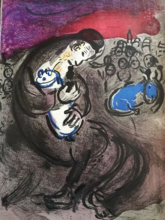 リトグラフ Chagall - Pleurs de Jérémie